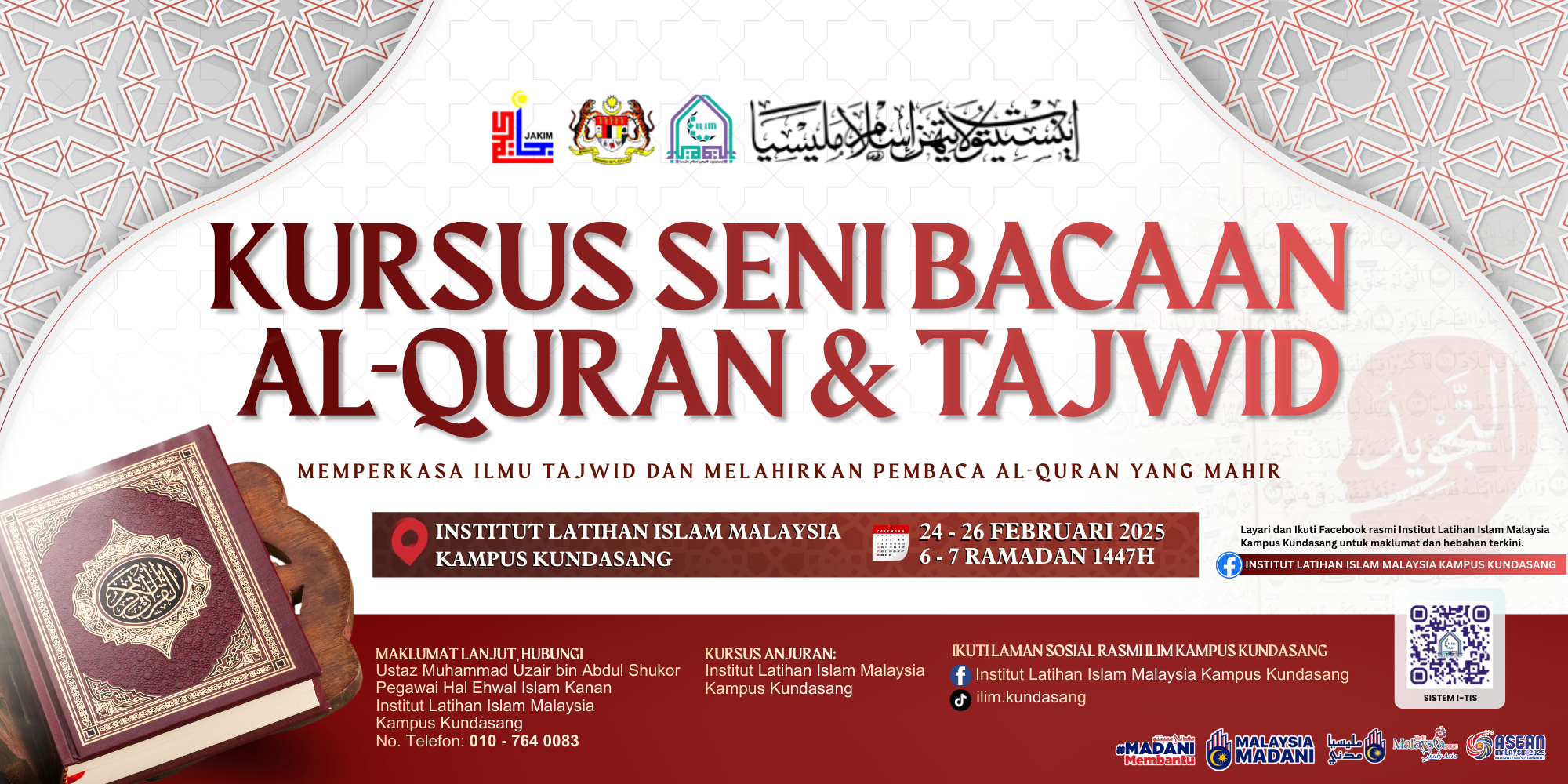 Banner Kursus Kursus Seni Bacaan Al-quran  Dan Tajwid